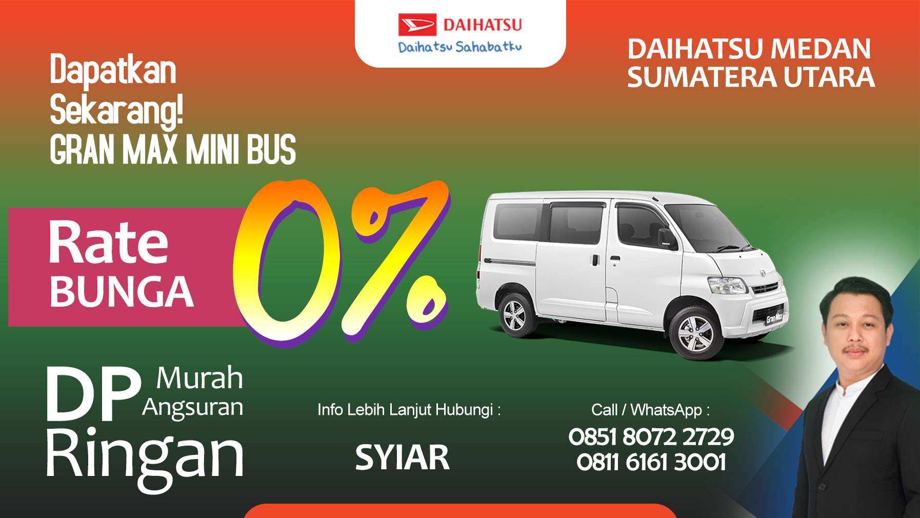 Daihatsu Gran Max MB Medan Promo & Harga OTR 2025