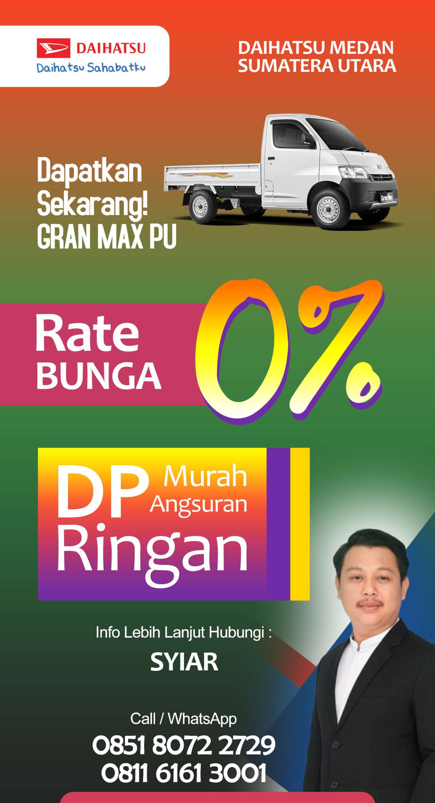 Daihatsu Gran Max PU Medan Price @ Promo 2025 Daihatsu Gran Max PU Medan Price @ Promo 2025
